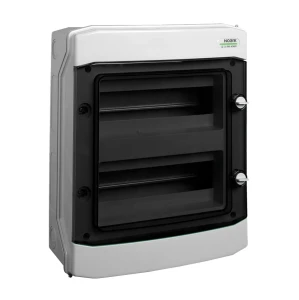 Kunststof opbouwbehuizing, 2 rijen, 2x12 modules