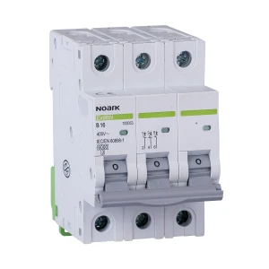 Driepoolse installatieautomaat 10 A, B-karakteristiek, 6 kA