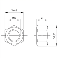 Zeskantmoer M30 DIN 934 A2-50 000-059 (2)