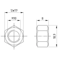 Zeskantmoer M10 DIN 934 A4-80 000-064 (2)
