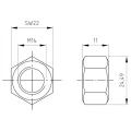 Zeskantmoer M14 DIN 934 A4-80 000-072 (2)