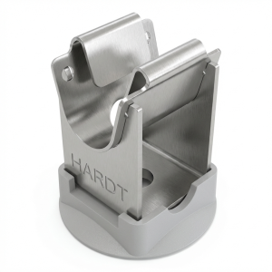 Lage paal voor draad met kunststof voet h=20mm roestvrijstaal zuurbestendig