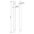 Enkele inslaggrondanker l=35cm gegalvaniseerd staal 000-164 (2)