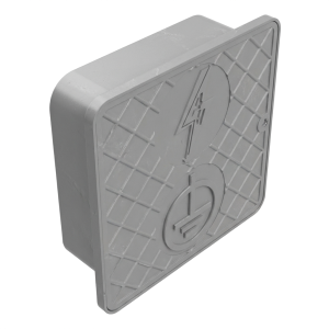 Wandkontrolldoos van kunststof 150x150x55 mm grijs