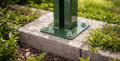 Hekpaalvoet 60x40 groen RAL 6005 gegalvaniseerd 000-155 (3)