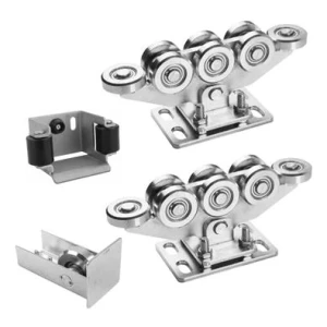 Pakket rijdwagens voor zelfdragende schuifpoorten 8-rollen + accessoires KIT voor rail 80