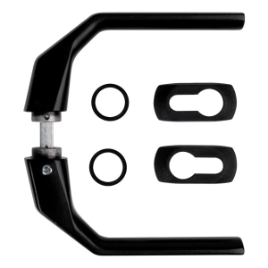 Zwarte stalen handgreep 125×80 mm