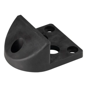 Poortaanslag staal met rubberen buffer – schroefmontage, 130x150/H65 mm