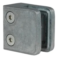 Glashouder 45x45x26 mm, glas 6-10,76 mm, zamak, vlak systeem, ruw