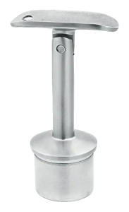 Gewrichtssteun voor leuning gelijmd fi 42,4 mm, pen fi 14 mm, H80, AISI 304, satijn, systeem 42,4 mm (24 st.)