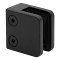 Puntbevestiging voor glas 45x45x26 mm, zwart, glas 6-10,76 mm, zamak, vlak systeem, gelakt 000-286 (3)