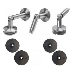 Glazen overkappingssysteem M10 3-delig trekstang fi 10 mm glas 8-17,52 mm AISI 304 satijn