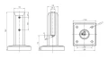 Verticale glashouder spigot 50x50/100x100 mm glas 12-17,52 mm AISI 304 satijn 000-291 (5)