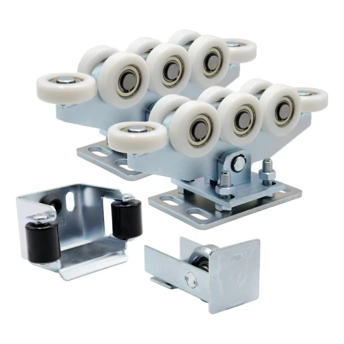 Rijderwagenpakket 80 (8-rols. nylon rollen) KIT voor schuifpoorten met accessoires 000-305 (1)