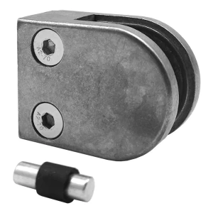 Glashouder 50x40x26 mm pin glas 6-10,76 mm zamak systeem vlak ruw