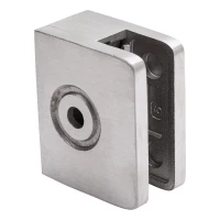 Eindklem voor glas 60x50x28 mm glas 8-10 mm, AISI 304 satijn vlak systeem