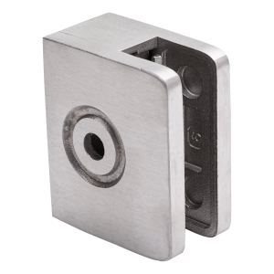 Eindklem voor glas 60x50x28 mm glas 8-10 mm, AISI 304 satijn vlak systeem