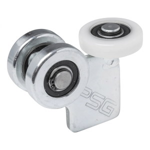 Loopwagen 3-wiel voor hangpoorten voor profiel 50x50 2 stalen wielen + 1 kunststof wiel