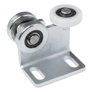 Loopwagen 3-rols voor hangpoorten voor profiel 50x50 mm, 2 stalen rollen en 1 van kunststof