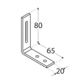 Hoekbeugel met verstelling KR 1 75x65x20x3,0 elektrolytisch verzinkt goud 000-345 (3)