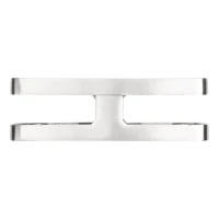 Glashouder 180° 95x45x30 mm met pin glas 6-12,76 mm, AISI 304, satijn