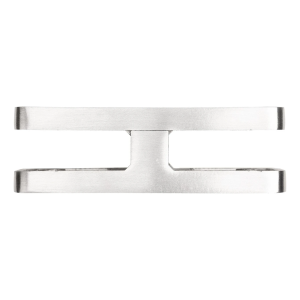 Glashouder 180° 95x45x30 mm met pin glas 6-12,76 mm, AISI 304, satijn