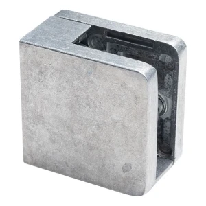 Glashouder 6-10,76 mm 45x45x26 mm, steun en pin, zamak, vlak systeem, ruw
