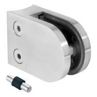 Glashouder 6-10,76 mm 50x40x26 mm pin AISI 316 systeem 42,4 mm satijn