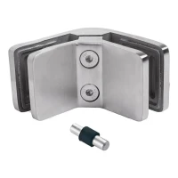 Glashouder 6-12,76 mm 90° vierkant 72x45x30 mm pin AISI 304 satijn