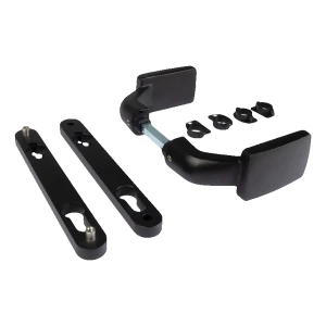 Locinox 3006FIX – zwarte aluminium handgreep voor poorten en hekken