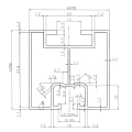 Aluminium profiel 235cm 40x40 voor hamerbouten Geanodiseerd PV-01-19-AN (3)