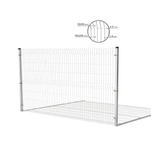 3D omheiningspanelen 1230x2500 mm draad 4 mm 51 draden grafiet RAL 7016 (50 st.)