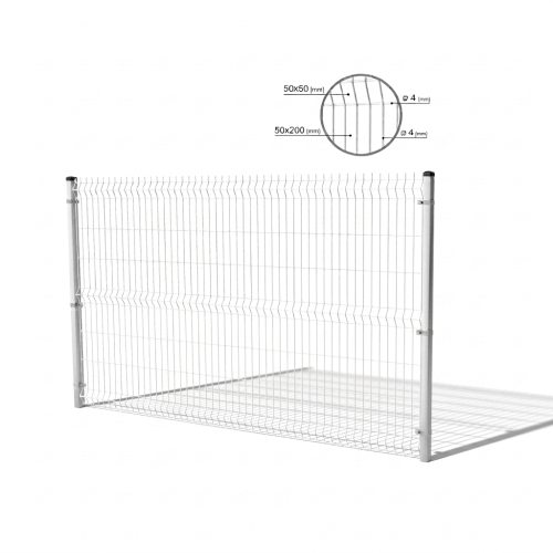 3D omheiningspanelen 1230x2500 mm draad 4 mm 51 draden grafiet RAL 7016 (50 st.) 000-486 (1)