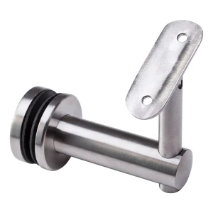 Leuningbevestiging voor glas 10,76-25,52mm ø 50mm AISI304 systeem 42,4 satijn
