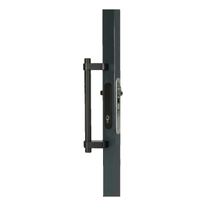 Locinox – vaste handgreep voor poort van geanodiseerd aluminium 365 mm, zwart, eenzijdig 60°