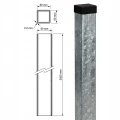 Hekwerkpaal 80x80x2 mm, lengte 2,4 m, verzinkt 000-489 (4)