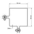 Hoekbeugel voor hekwerkpanelen 100x100 mm verzinkt 000-773 (4)