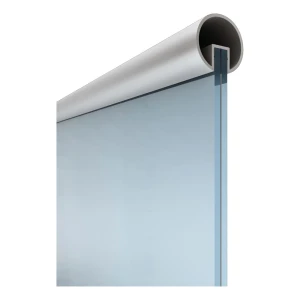 Kozza aluminium ronde leuning Ø40 mm voor glazen balustrade – glas 12–13,52 mm, 5 m