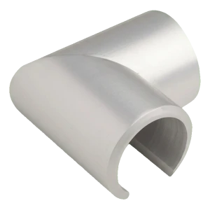 Kozza – leuningverbinder elleboog 90° voor aluminium handgreep fi 40 mm op glas 12–21,52 mm