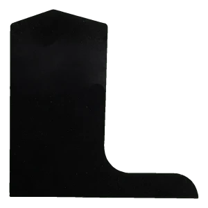 Kozza eindkap links voor glasbalustrade profiel L KE105 – zwart 120 mm