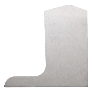 Kozza rechter zijafdekking voor glazen balustradeprofiel L KE 105 – ruw aluminium