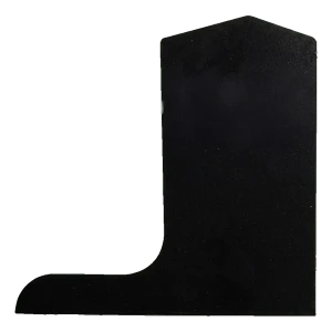 Kozza rechter zijkap voor glazen balustradeprofiel KE 105 – zwart