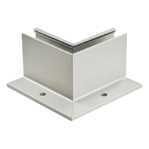 Aluminium hoekprofiel L binnenzijde voor volledig glazen balustrades 230×120×95 mm