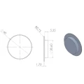 Kozza – aluminium afdekdop voor glazen balustradeprofiel KE 120 zijmontage 000-849 (3)