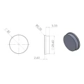 Kozza – aluminium afsluitdop voor volledig glazen balustrade profielen KE 105 zwart 000-848 (3)