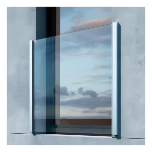 Kozza KB5000 – compleet Frans balkon aluminium H1100 mm, plat systeem, mat geanodiseerd