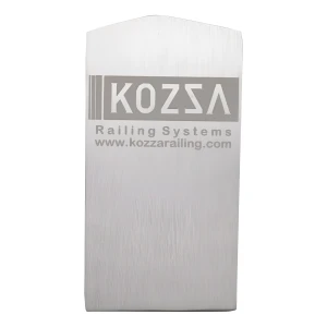 Kozza linker zijafdekking voor glazen balustrade U-profiel KE 100 – geanodiseerd mat aluminium