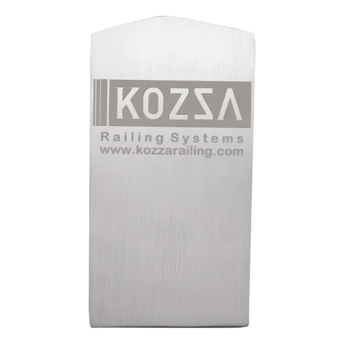 Kozza linker zijafdekking voor glazen balustrade U-profiel KE 100 – geanodiseerd mat aluminium 000-857 (1)