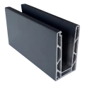 Kozza KE 100 – U-profiel voor volledig glazen balustrades 5000 mm donkergrijs 000-862 (1)