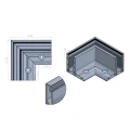 Kozza KE 105 – L-profiel hoek 90° voor volledig glazen balustrades, extern, lengtemontage van bovenaf 000-866 (2)